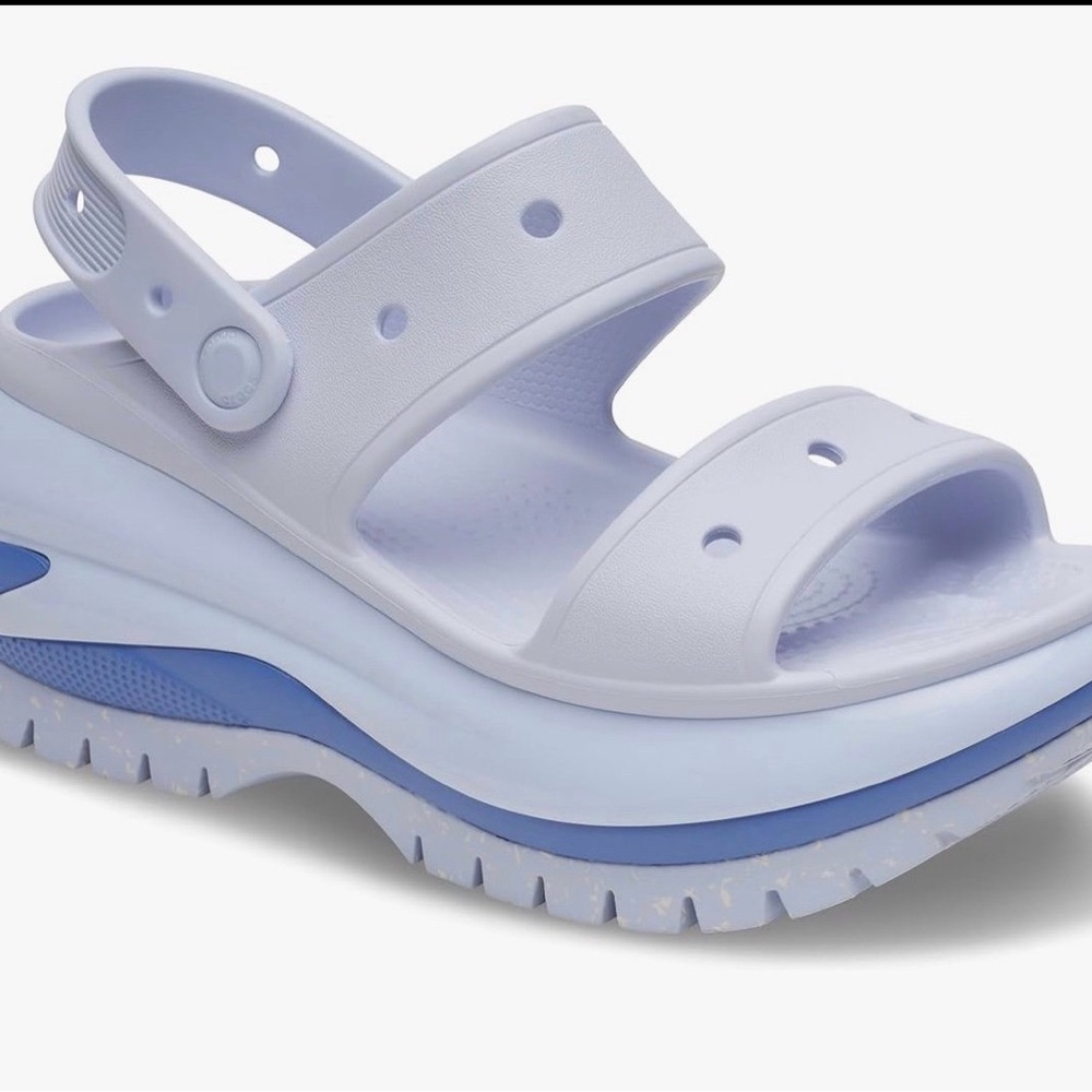 CROCS Mega Crush Sandals Moon Jelly Blue Women’s Size 11 NWT